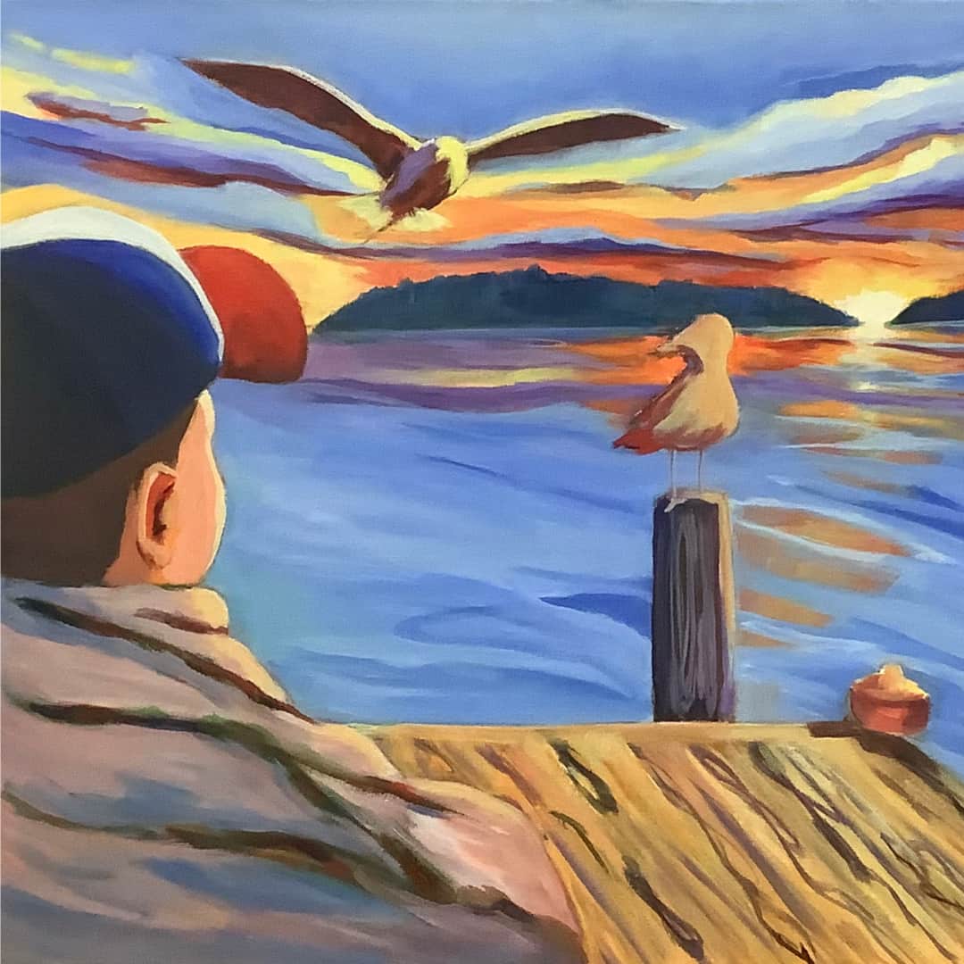 Acrylic painting student work