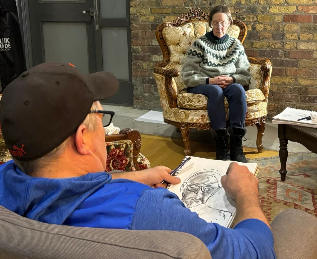 Face to Face students in face to face portrait class